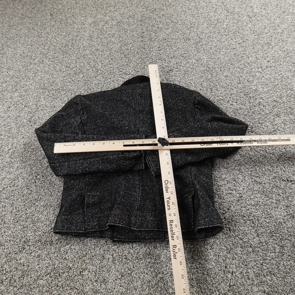 J Crew Jacket Womens 2 Gray Wool Blend Double Breasted Peacoat Blazer Sport Coat - Picture 5 of 10